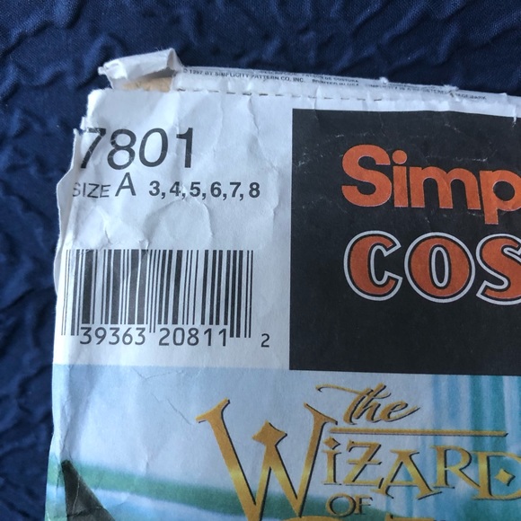 🛍️3/$10 🛍️ Simplicity Wizard of Oz Costume Pattern - Picture 2 of 4